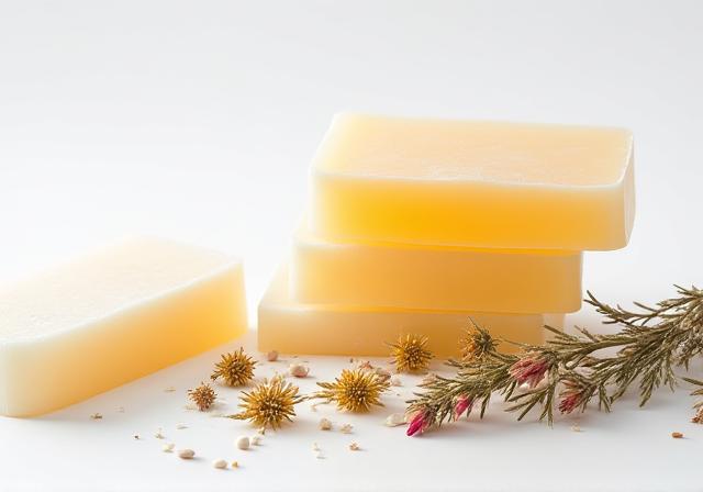 Artisan botanical ingredients spread across a workspace